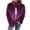 Purple, variant on Lovskoo Fuzzy Fleece Winter Coats for Women Warm Plush Zipper Solid Color Jacket Blue