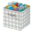 thumbnail image 4 of iDesign Dot Fabric Storage Cube Bin with Dual Side Handles, Gray, 13x13x13 Inches, 4 of 8