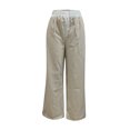 thumbnail image 4 of Pantalons Cargo pour Femmes avec Poches Mode Décontractée Version Décontractée Rayée Taille Haute Gris m, 4 of 4