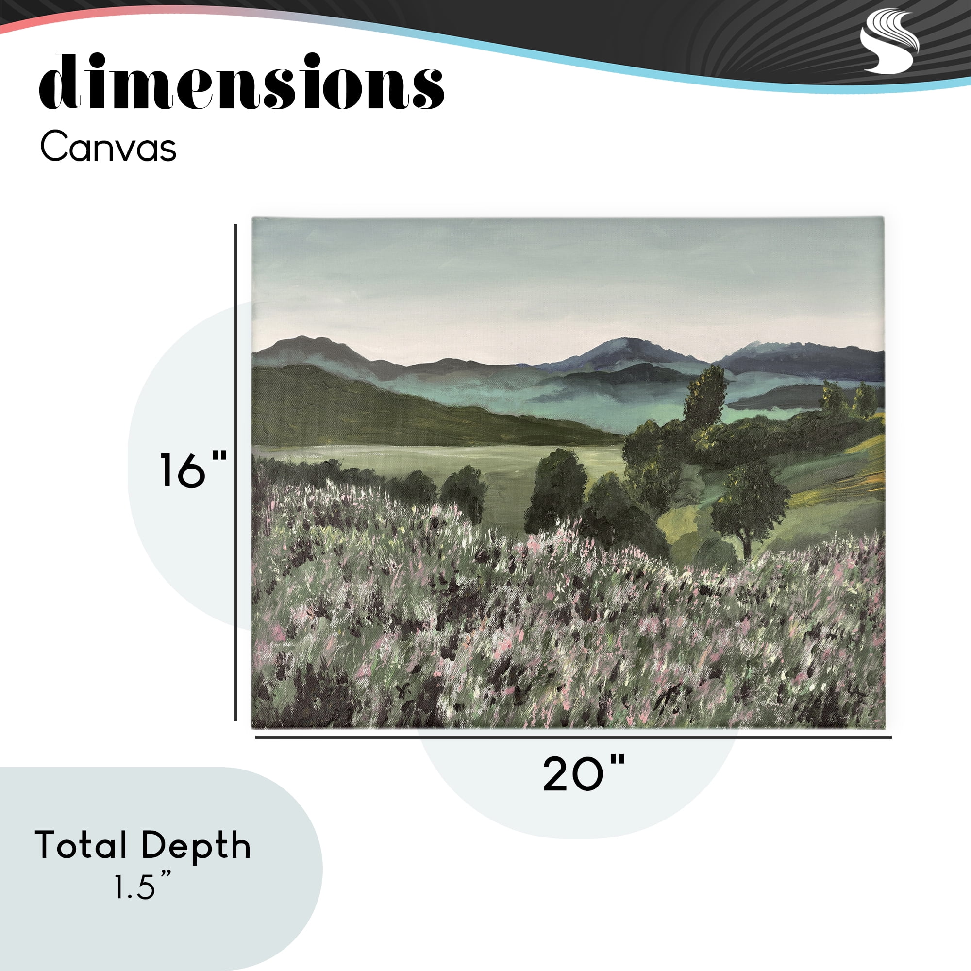 Stupell Industries Windblown Meadow Blooms Canvas Wall Art, design by Lee Ann Zirbes
