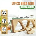 thumbnail image 3 of Onigiri Bamboo Rice Ball Mold Set, Come With Press Plate Triangle Sushi Mold for Japanese Restaurants, Natural Wooden Kitchen Utensils for Cooking Lunch Picnic Family Home DIY Food (B), 3 of 9