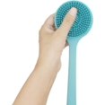 thumbnail image 2 of Silicone Back Scrubber for Shower Bath Body Brush with Long Handle (Blue), 2 of 5