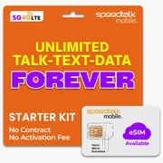 SpeedTalk Mobile SIM Card Starter Kit - Unlimited Data, Talk & Text