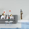 thumbnail image 2 of Esculturas de familia de elefantes y figuras de damas tribales africanas, estatuas de animales, artesanías para escritorio, sala de estar, dormitorio,, 2 of 8