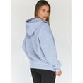 thumbnail image 6 of Womens Zip Up Hoodies Oversized Sweatshirts Fall School Fashion Outfits Casual Jackets Winter Clothes Light Gray M, 6 of 7