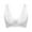 White, variant on Women's Lace Front Closure Bra - Deep V Neck, 100% Polyester, Comfortable White Lingerie, Size L, Easy On/Off Feminine Undergarment