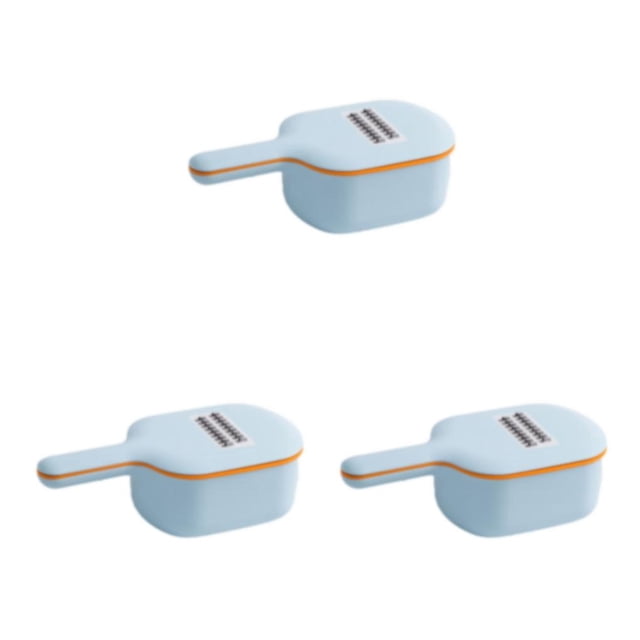 kurtrusly Multifunctional Potato Carrot Cucumber Slicer Simplify Kitchen Tasks PP Potato Slicer With Strainer light blue 3Set