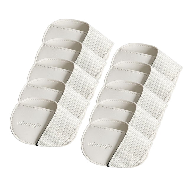 Wweixi Portable PU Golf Head Covers for Traveling Athletes Golf Clubs with Ease White Small 10 Pcs 1Set