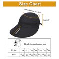 thumbnail image 7 of Simplicity Womens Wide Brim UPF 50+ Baseball Cap with Removable Top Black, 7 of 7