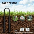 8 Inch Rebar Stakes Heavy Duty, 10 Pack Garden Stake U-Hook ...