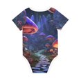 thumbnail image 6 of Rocae Jungle Path Glowing Mushrooms for Baby Cotton Short-Sleeve Bodysuits for Unisex Onesies Bodysuit-12 Months, 6 of 7