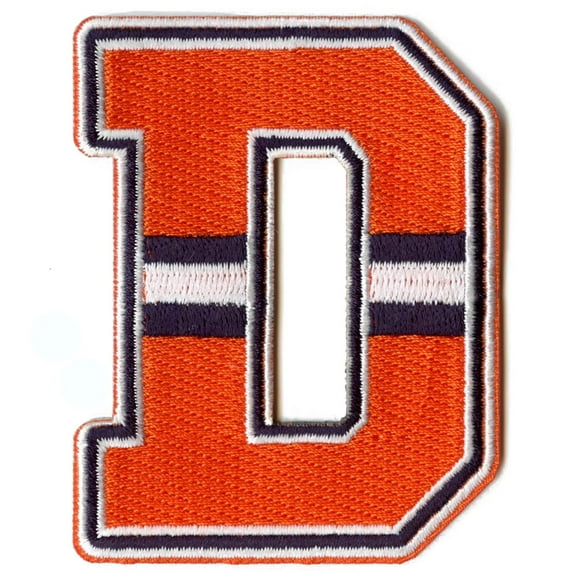 City Of Denver Orange D Logo Football Jersey Parody Embroidered Iron On Patch