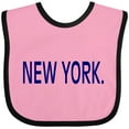 thumbnail image 3 of Inktastic New York in Blue Text Boys or Girls Baby Bib, 3 of 4
