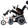 thumbnail image 3 of EXHUMKY 1 Ensemble de Roues de Remplacement pour Fauteuil Roulant Tube en Acier Caoutchouc avec Roulement pour Rotation et Stabilité Fluides, 3 of 8