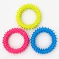 thumbnail image 5 of Walbest Durable Dog Squeaky Chew Toys for Aggressive Chewers Dental Teething Cleaning, Non-Toxic Soft Natural Rubber, Cute Ring Design -3.54 inches (Random Color), 5 of 6