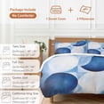 thumbnail image 6 of 3 Piece Blue Geometric Duvet Cover Set California King,Microfiber Comforter/Quilt Cover with Corner Ties and 2 Pillowcases,Gradient Abstract Contemporary Solid All Season Bedding with Zipper Closure, 6 of 8