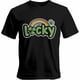 thumbnail image 1 of Camisetas informales de manga corta con arcoíris de la suerte verde para hombre, camisetas gráficas, 1 of 8