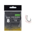 thumbnail image 5 of 15pcs High carbon steel Barbed Fish Hook With Eye Carp Fishing Hook, 5 of 6
