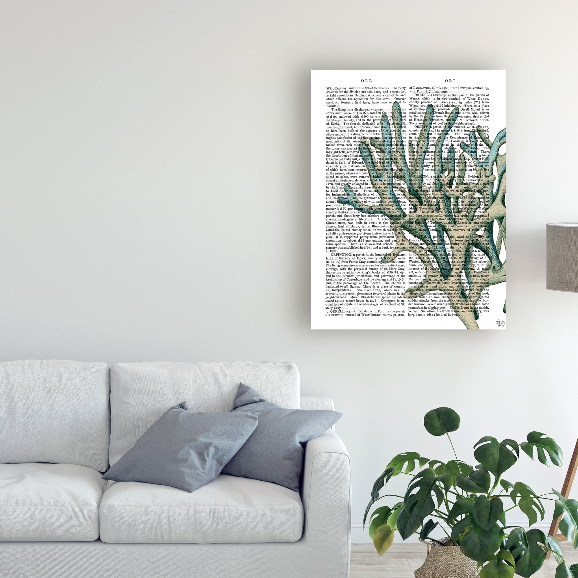Trademark Fine Art 'Blue Corals And Sea Urchins Iii' Canvas Art by Fab Funky