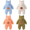 thumbnail image 4 of bbymog Baby Girl Winter Clothes Warm Fleece Hooded Baby Bear Onesie Boys Girls Fashion Long Sleeve Baby Snowsuit 3-24 Months Blue 73, 4 of 5