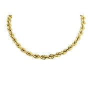 Hollow Rope Chain Real 10K Yellow Gold Necklace 1.8MM and 18 inch