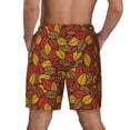 thumbnail image 3 of Kdxio Fall Leaves Print Men's Swim Trunks with Compression Liner 7 Inch Inseam Quick Dry Swim Shorts, 3 of 7