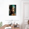 thumbnail image 3 of Elephant Stock African Grace Wall Art - Vertical Canvas Wall Art - Living Room Wall Decor - People Canvas - Teal And Brown Decor - 16" x 24", 3 of 8