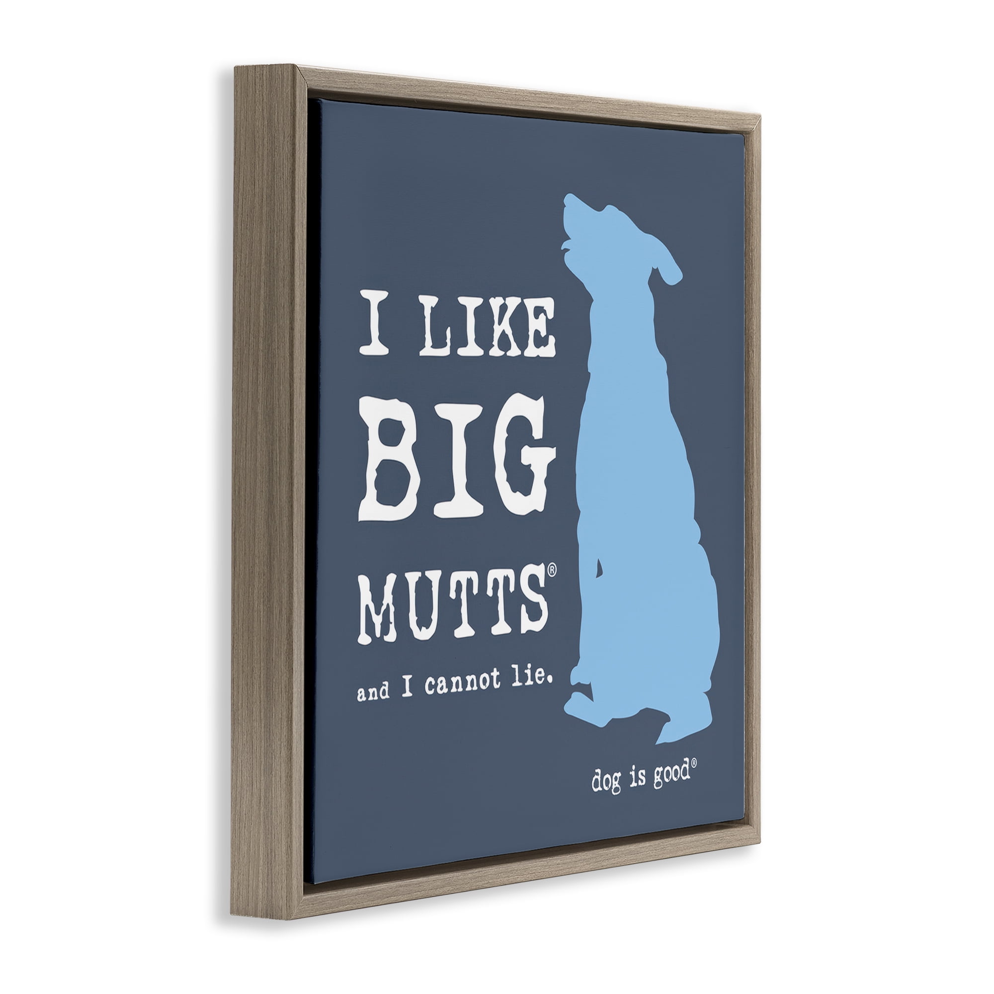 Stupell Industries Like Big Mutts Pet Humor Animals Painting Brown Floater Framed Canvas Art Print Wall Art, 18 x 18