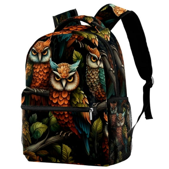 Lightweight Backpack Cartoon Owl School Bag Travel Laptop Daypack for Men Women Casual Rucksack