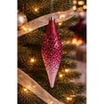 thumbnail image 2 of 4-Count Red and Pink Glitter Ombre Finial Shatterproof Christmas Ornaments, 8.3", by Holiday Time, 2 of 5