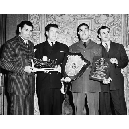 Four Boxing Champions At The Annual Dinner Of The Boxing WriterS Assn At The Ruppert Brewery In Nyc Jan 21