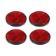 thumbnail image 1 of 4uds M6x1.0 Rojo Tornillo Montaje Advertencia Reflector para Motocicleta rojo, 1 of 1