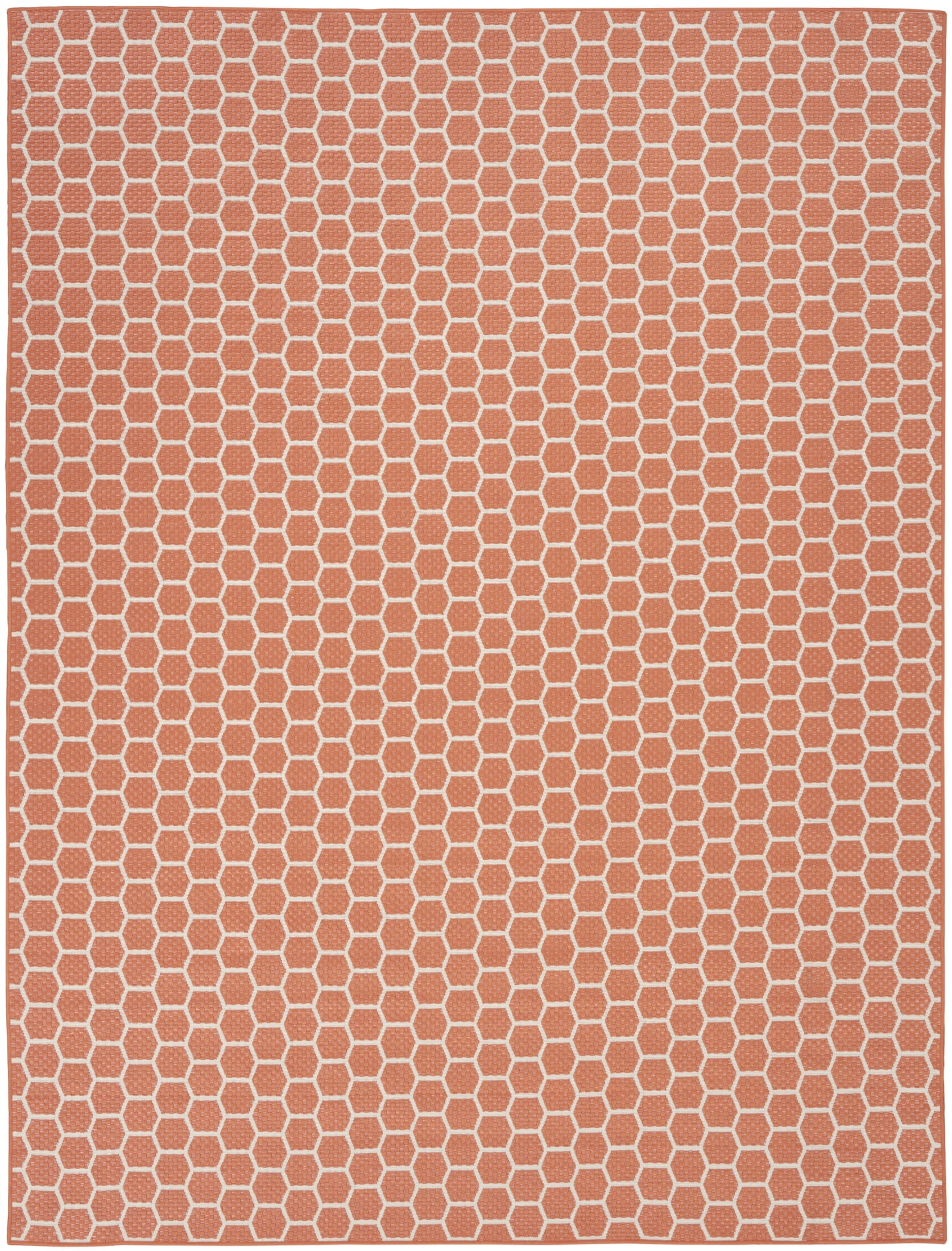 Nourison Twist Reversible 9' x 12' Coral Modern Rug