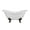 White-Black, variant on Vintage Tub & Bath Grace 61 Inch Cast Iron Double Slipper Tub - No Faucet Drillings