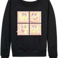 thumbnail image 3 of Spongebob Squarepants - Cute Face Grid - Women's French Terry Long Sleeve Shirt, 3 of 6