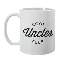 GiftsForYouNow Cool Uncle Club Ceramic Coffee Mug White 11oz, Brother Christmas Gifts