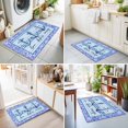 thumbnail image 4 of Entryway Rug 2'x3', Ocean Archor Kitchen Runner Rugs Non-Slip Carpet Mats, Summer Rustic Nautical Coastal Beach Blue Stripes Bedside Rugs Runners Washable Floor Carpet for Bathroom Laundry Room, 4 of 8