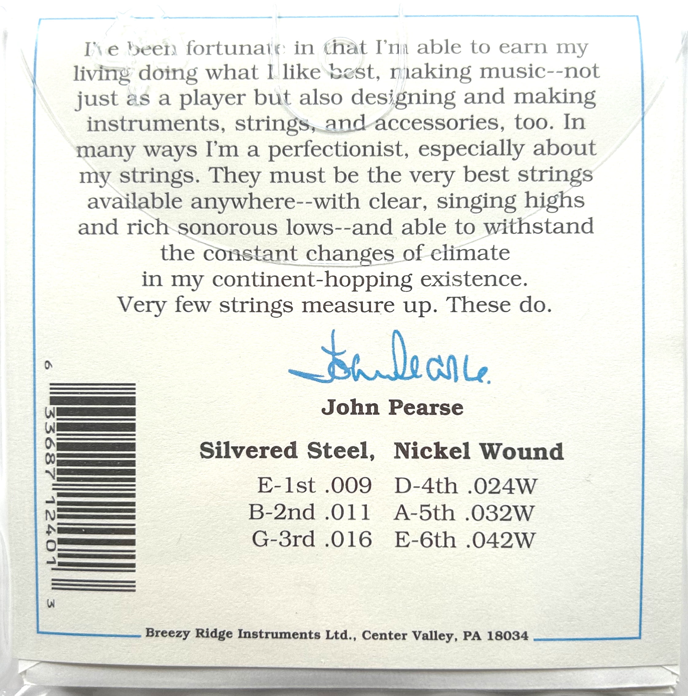 John Pearse Guitar Strings 2 Sets Electric Super EZ Bend 09-42 Nickel Wound
