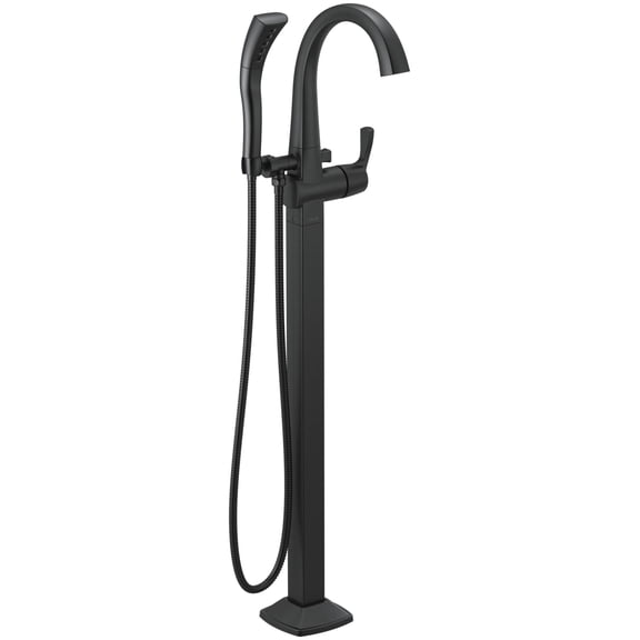 Delta T4777-Fl Stryke Floor Mounted Tub Filler - Black