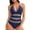 swimsuit 134#Navy, variant on One Piece Swimsuit Women Mesh Rash Guard Slim Fit Deep V Neck Sheer Trendy Tummy Control Solid Color Bathing Suit