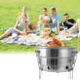 thumbnail image 2 of Barbacoa Parrilla De Carbón Parrilla De Barbacoa Plegable Portátil Parrilla De Barbacoa De Acero Inoxidable Para Exteriores Para Viajes Picnic Camping Vogacara OD013091-00, 2 of 6