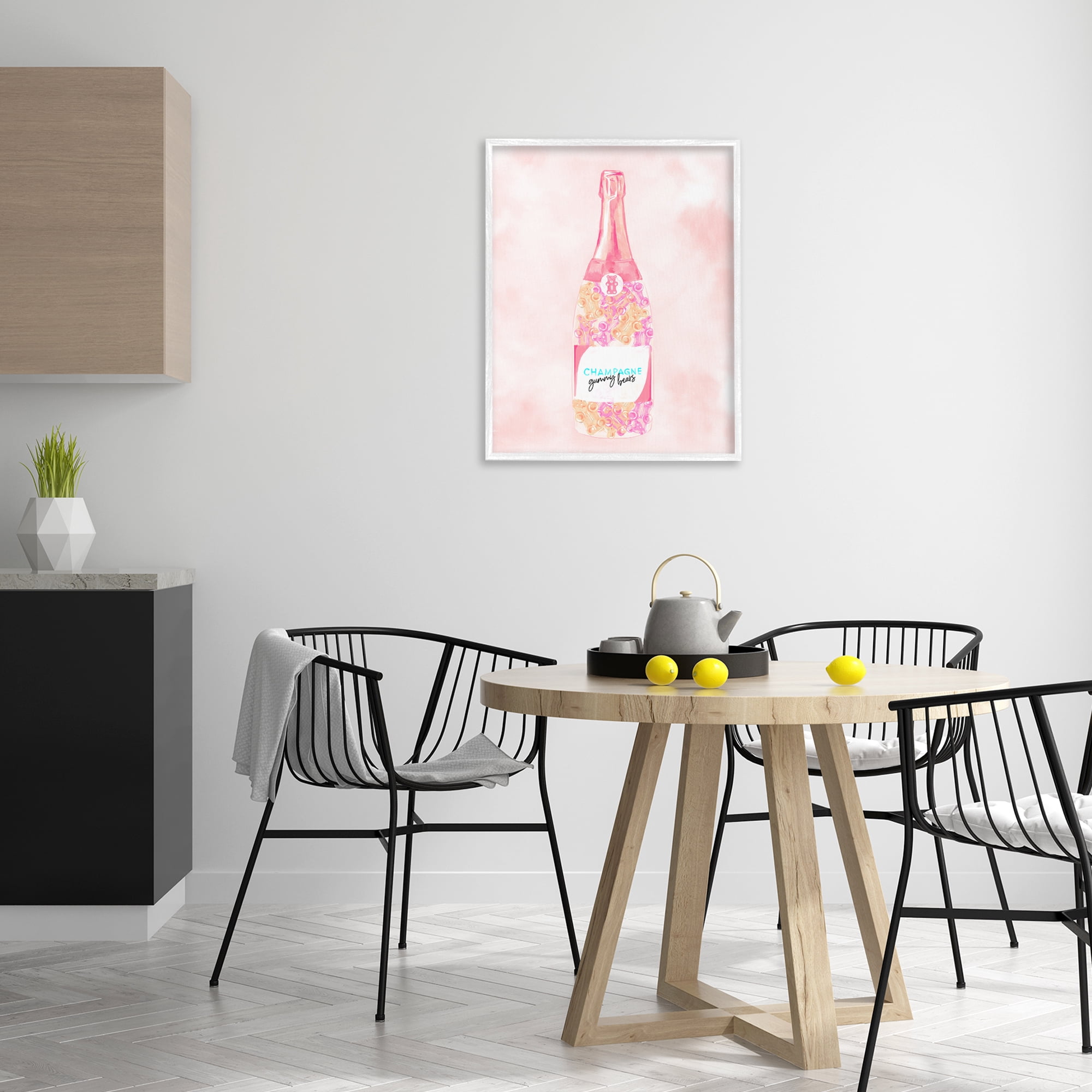 Stupell Industries Candy Filled Champagne Food & Beverage Painting White Framed Art Print Wall Art, 24 x 30