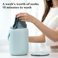 thumbnail image 5 of Desktop 2.8 Liter Washing Machine Portable Personal Underwear Laundry Washer Small Wash Travel Camping Cleaning Apartment Dorm Blue US Plug, 5 of 9