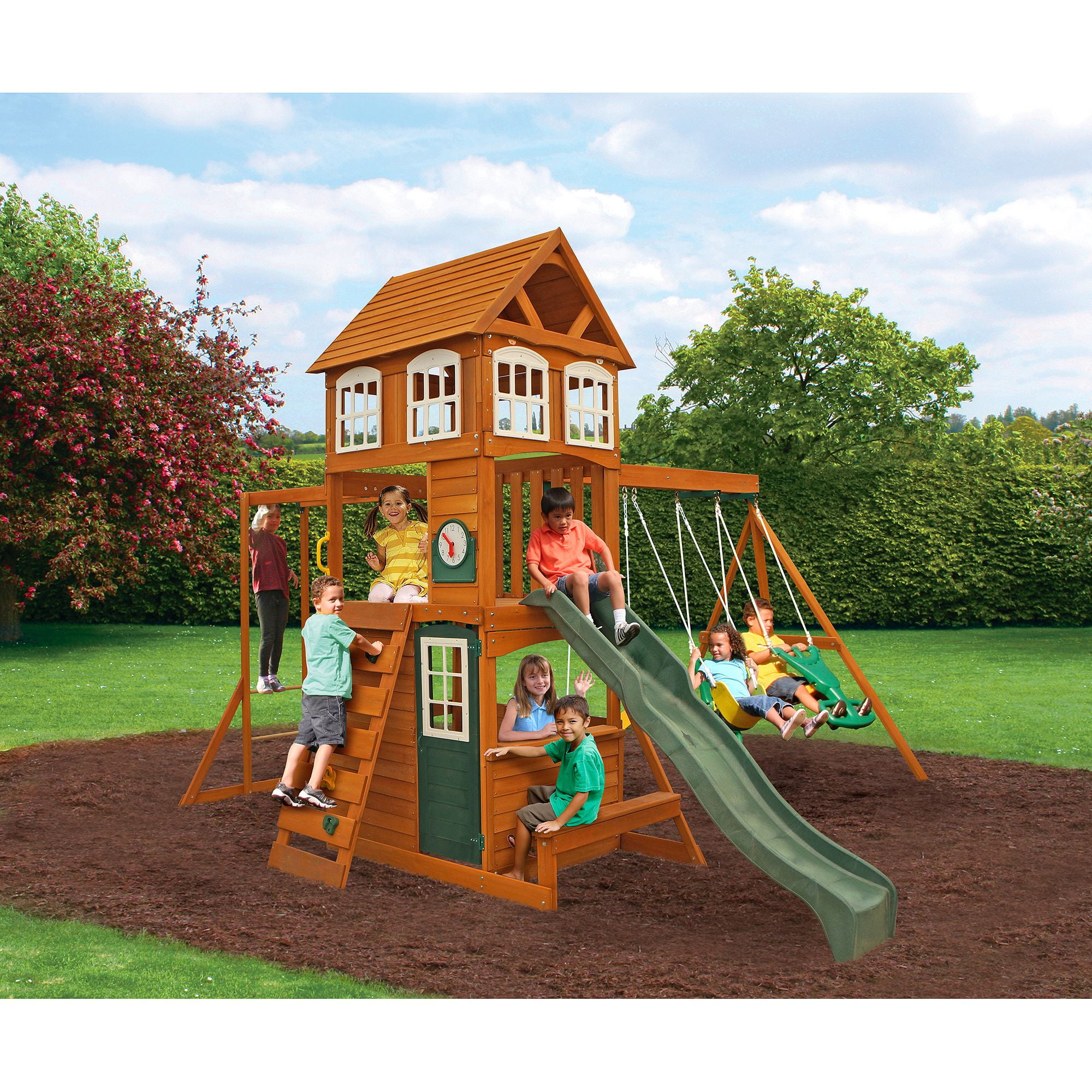 Cedar Summit Premium Play Sets Cranbrook Ready To Assemble Wooden Cedar Summit Premium Play Sets Cranbrook Ready To Assemble Wooden Swing Set Box 5 Com