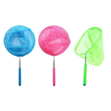 Dependable Industries Inc Essentials 3 Pack Extendable Retractable Bug and Butterfly Catching Net - Perfect For Catching Bugs, Insects, Small Fish