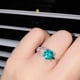 thumbnail image 5 of Anillo de diamantes azules y verdes Mosan de Maldivas Anillo de la mitad de la montaña Starlight Queen, 5 of 6