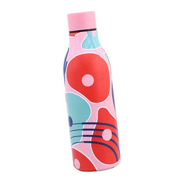 Botella de de acero inoxidable 304, termo de 550ml, ventosa para té Rosa rojo Zulema Botella deportiva
