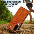 thumbnail image 5 of Dteck for Samsung Galaxy S20 Plus Wallet Card Case, Shockproof Premium PU Leather Soft TPU Business Cover with Wrist Strap Kickstand Flip Stand Protection Case, khaki, 5 of 7