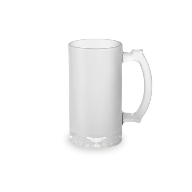 Frosted Beer Mugs for Sublimation 16 oz, Freezer Beer Mug, Glass gifts and  stationery. Blanck heat press transfer, sublimation, Glass Mug with Handle, frozen  pint glasses (Box of 8 units) 