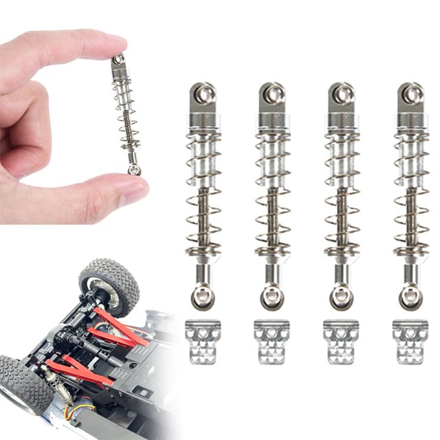 4X Metal Dampers Assembled Upgrades Kit Spare Parts Metal Spring For 1:12 Scale Vehicles